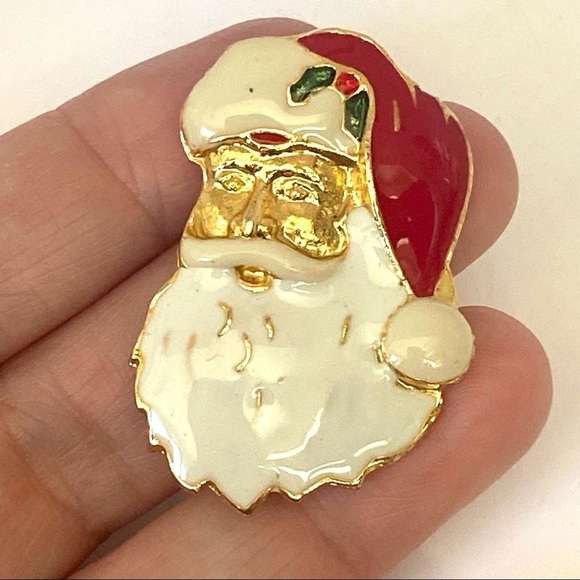 Brooch Pin Santa Noel Enamel Christian Jewelry - Picture 5 of 8